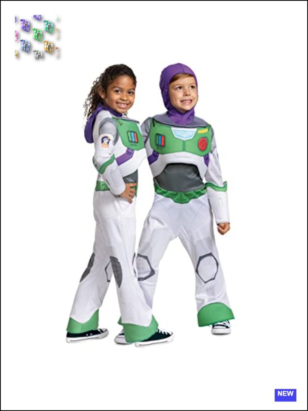 Space Hero Kids Costume - White, Green & Purple